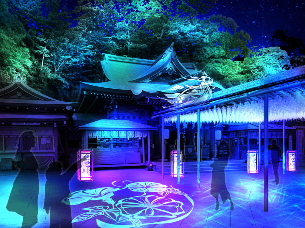 【藤沢市】縁結びの願いを込めて…江島神社の瑞心門〜石段〜辺津宮を華やかに彩る光のイベント「江の島灯篭2023」が開催されます。 | 号外NET 藤沢市