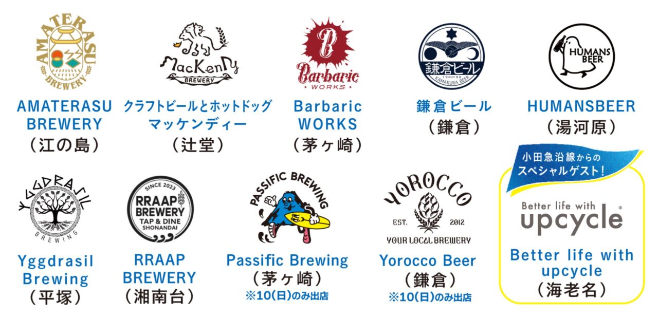 『うみちかマルシェ 11月の海とクラフトビールと』出店ブルワリー一覧